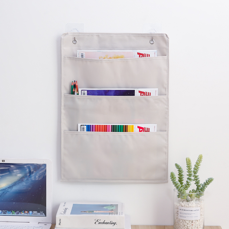 Over the Door File Organizer,Wall Mounted Hanging File Folder Holder Mail organizers, Office Supplies Storage Pocket for Paper: B 3 Pockets