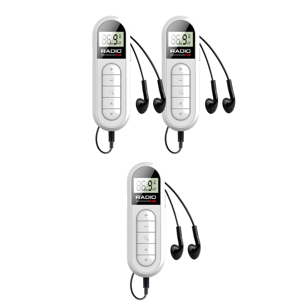 FM-Radio mit Hintergrundbeleuchtung, 76–108 MHz, Mini-Taschen-Clip-Radio mit 3,5-mm-Kopfhöreranschluss, persönliches Walkman-Radio für Spaziergänge, Joggen, Camping: Holz