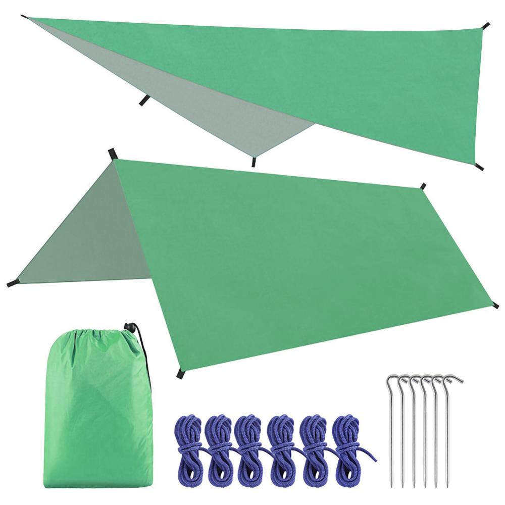 Waterproof Sun Shelter Ultralight Sunshade Canvas Canopy Cover Outdoor Canopy Garden Anti UV Awnings Beach Tent canopy: Green
