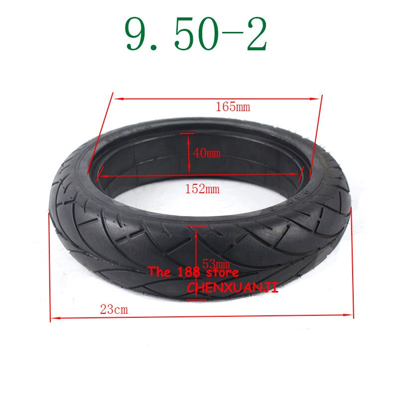 9.50&#39;&#39;-2 Solid Tire For Gas Scooter Electric Scooter / Electric Scooter Spare Airless Tire 9.50-2 Rubber Tire