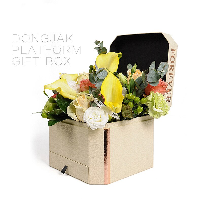 Cajas de papel de flores de doble capa, 1 Uds., caja de cartón para de boda o San Valentín, ideal como