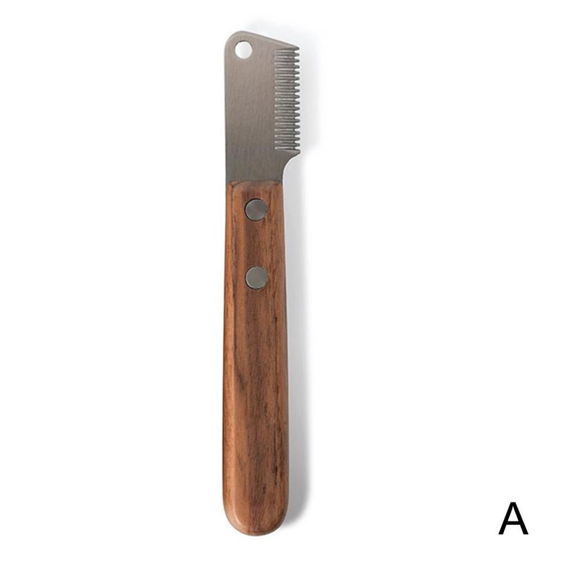Haustier ist hingefallen Trimmen Dematting Pinsel Katze Pflege Hund Werkzeug Haar Hund Kamm Griff Liefert Strippen Messer Entfernung X5O1: A