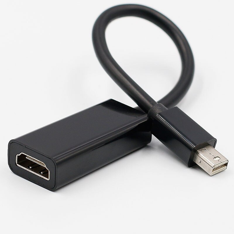 Original Thunderbolt Mini DisplayPort Display Port DP Male to HDMI Female Adapter Converter Cable For Apple Mac Macbook Pro Air: Black