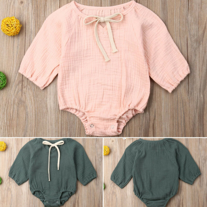 PUDCOCO – vêtements pour -né fille et garçon, barboteuse à manches longues, combinaison de soutien-gorge,