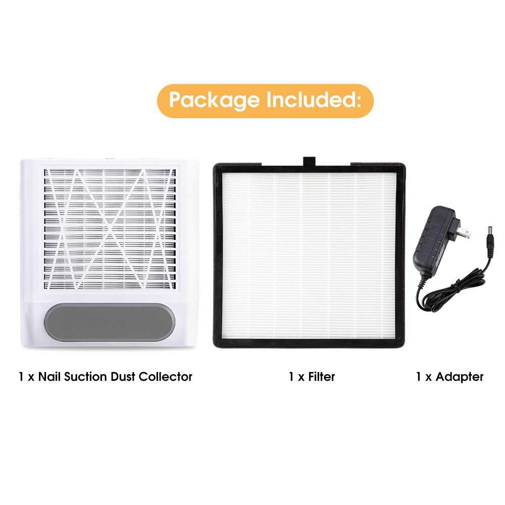 80W Potente Collettore di Polveri Del Chiodo Del Salone Del Chiodo Expert Nail Macchina di Vuoto Cleaner Nail Fan Art Manicure Attrezzo del Salone con nail Filtro