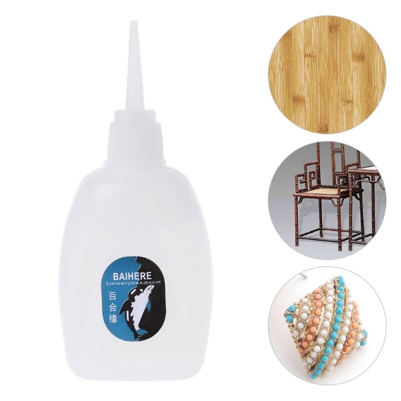 Pegamento súper fuerte instantáneo, adhesivo de cianoacrilato 502, pegamento para manualidades de madera, Goma y cuero, accesorios escolares y suministros de oficina