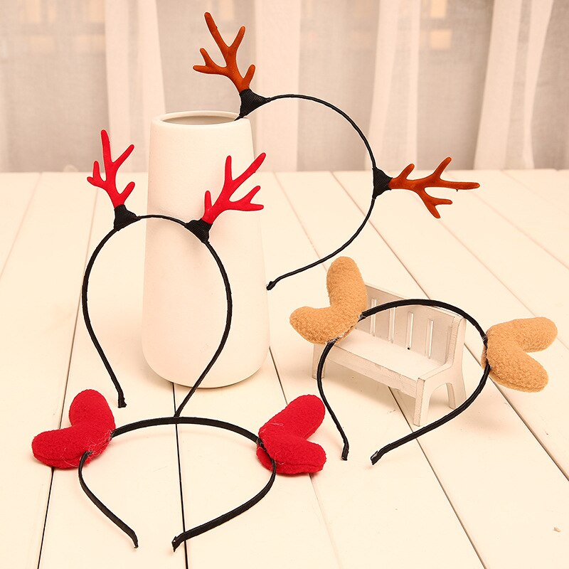 1 pc jul hjorthorn pannband xmas svampboll söta hårband tjejer kvinnor hårnålar håraccessoarer