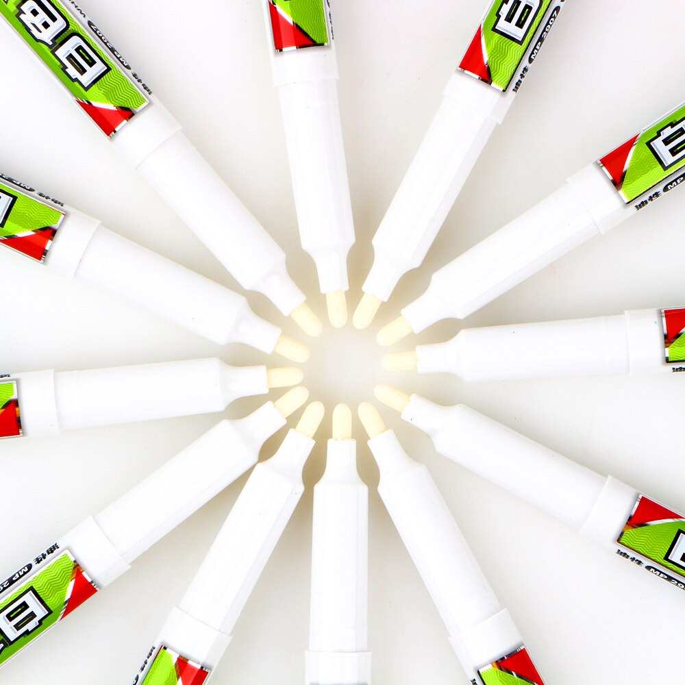 4pcs/lot Permanent Marker White Oil-Ink Marker Pens For Glass Windows Chalkboard Stationery School Office Supplies