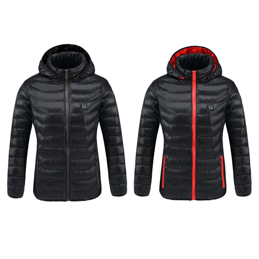 Chaqueta térmica eléctrica de grafeno para exteriores, abrigo de invierno de fibra de carbono con calefacción USB de temperatura constante