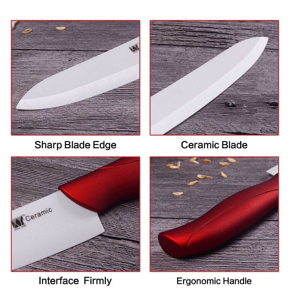 XYj 5 stücke Keramik Messer Set 6 ''Edelstahl Messer Stehen 3'' Schäl 4 ''Utility 5'' schneiden 6 ''Kochmesser Obst Werkzeuge