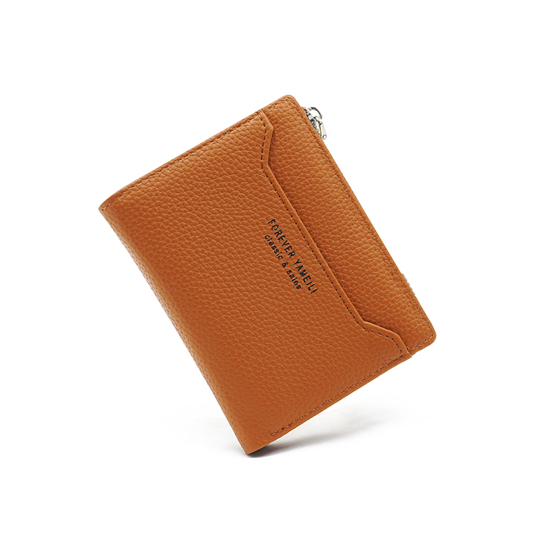 Women's Wallet Ins Women's Small Wallet Women's High-End Short Wallet Cross-Border Multi-Functional Coin Purse: Brown