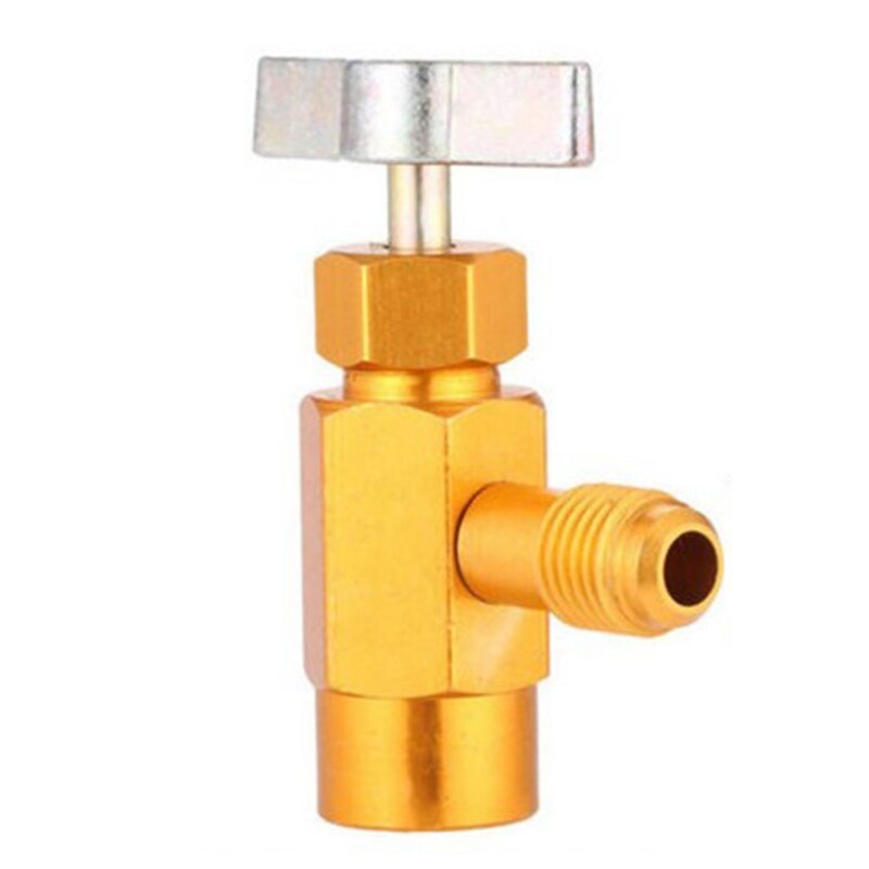 R134A Can Tap Valve Refrigerant Dispenser Tool with Tank Adapter for 1/2 inch AC Freon Charging Hose