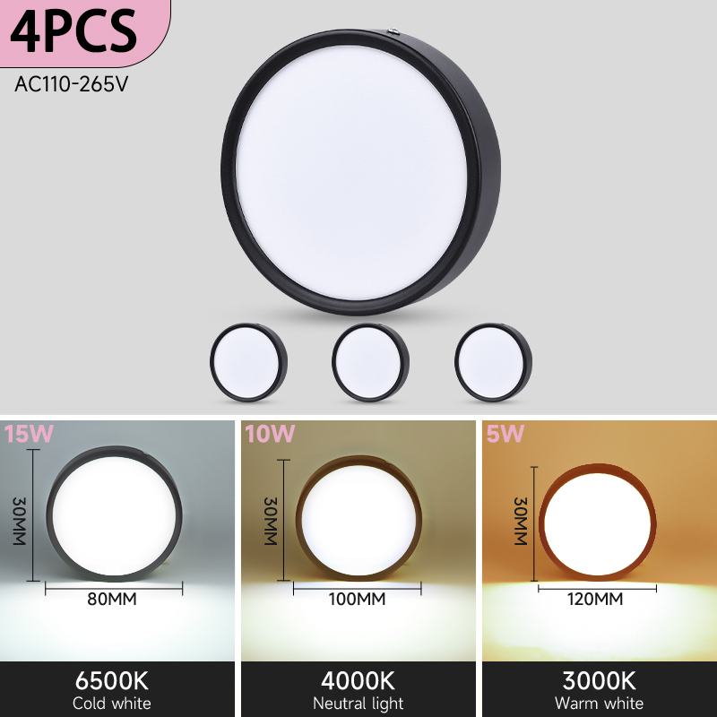 Spot Led Ceiling Light Fixture AC220V Downlight Led Ceiling Lamp Surface Mounted Spotlight for Living Room Bedroom Decoratio: RGB / 1w / Blue