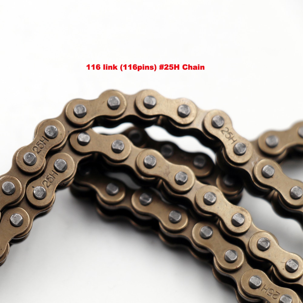 25H Chain 116 Link For 47 49cc Mini Dirt ATV Pocket Bike Mini Moto