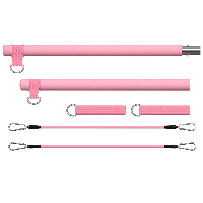 Pilates Kit Met Weerstandsbanden, Multifunctionele Yoga Pilates, Draagbare Home Gym Pilates Weerstandskit Full Body Workouts: Ivoor