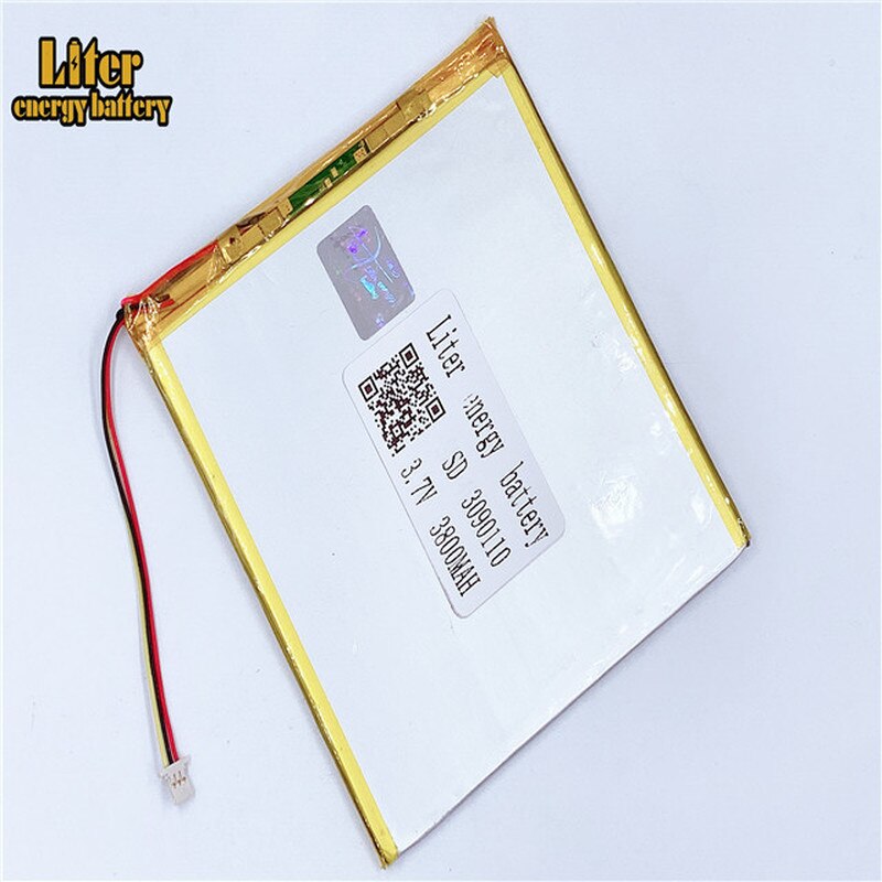 plug 1.0-3P Lipo Tablet PC 3.7V 3090110 3800mah Rechargeable li-polymer battery lithium polymer batteries