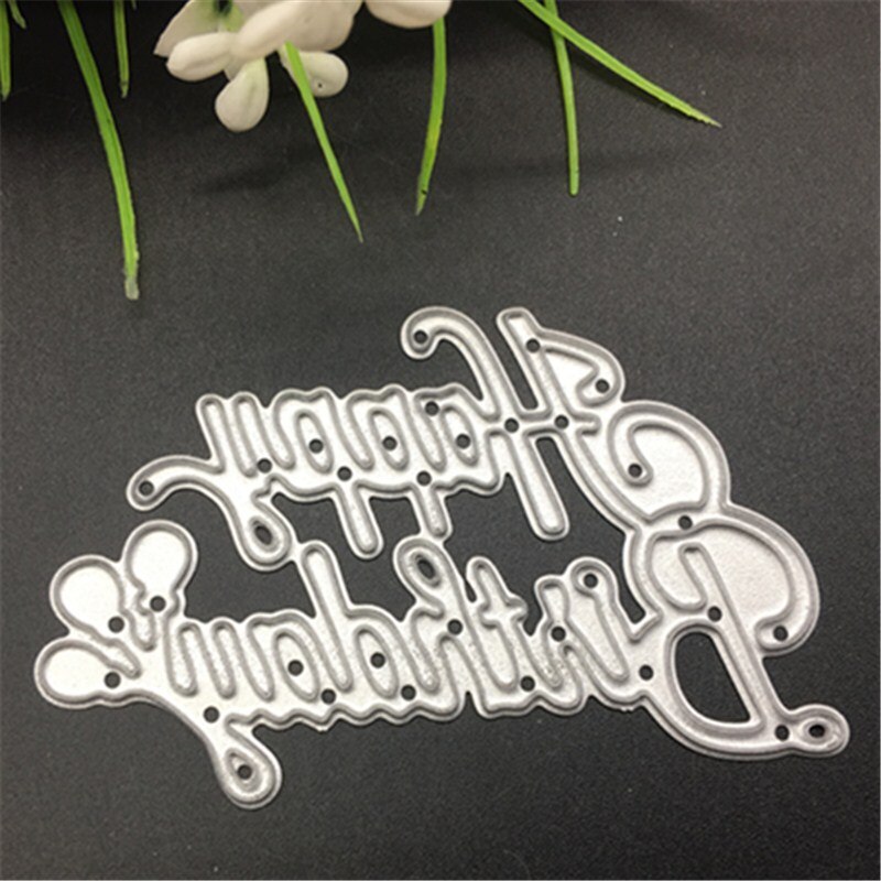 Wünschen buchstaben glücklich geburtstag Metall schneiden stirbt Schablone Scrapbooking Fotoalbum Karte Papier Präge Handwerk DIY