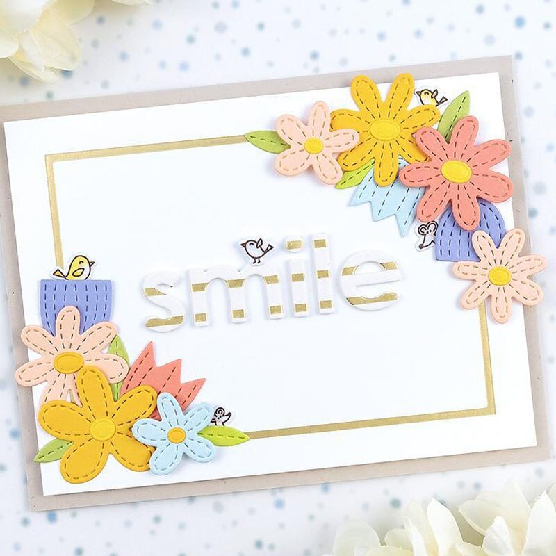 Layered Rectangle Frame Happy Birthday Wishes Thank You Special Fond Foil Plate For DIY Scrapbooking Paper Crafts 07