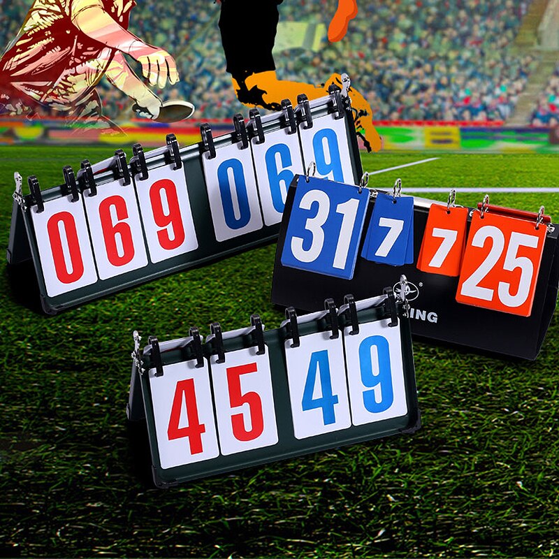 Flip Multi-function Sports Children&#39;s Score Football Field Interaction Board Points Card Scorer Scoring Rack