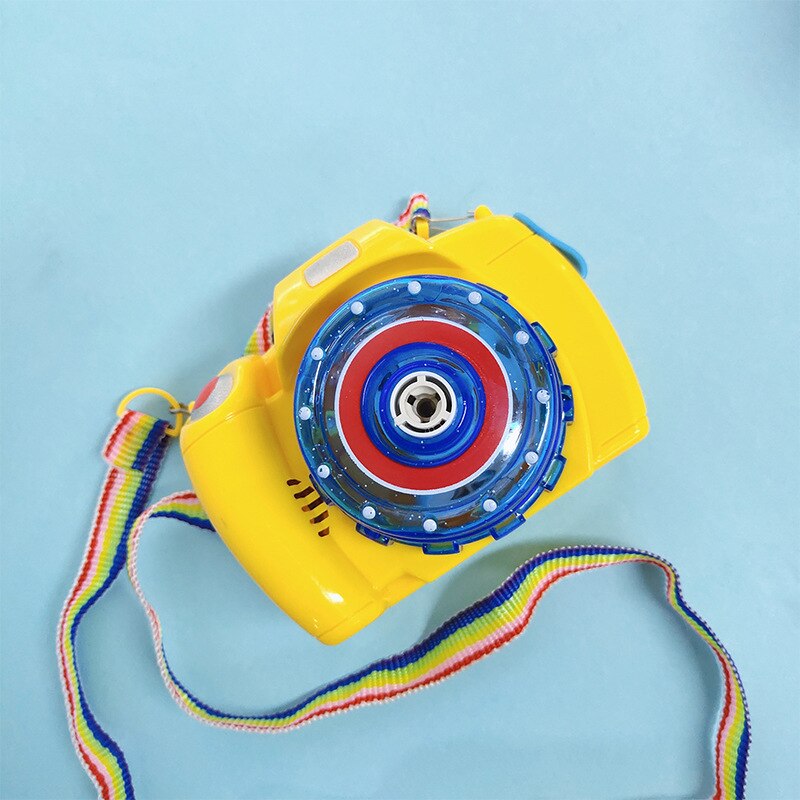 Muziek Elektrische Camera Bubble Blower Machine Outdoor Speelgoed Voor Kinderen Baby: yellow