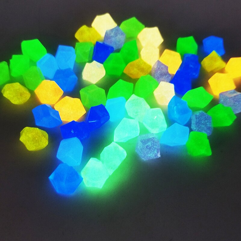 Galets décoratifs lumineux pour Aquarium, 100 pièces, pierres qui brillent dans la nuit, décoration pour jardin et Aquarium