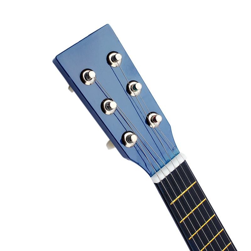 Guitarra acústica de 12 trastes y 6 cuerdas con púas y cuerdas para niños/principiantes, Mini AD-IRIN de 23 pulgadas