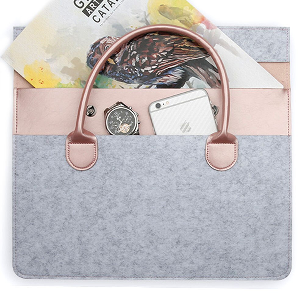 Vilten laptoptas voor 11 13 15 inch computer laptoptassen notebook tablet tas hoes hoes tablet handtassen voor vrouwen