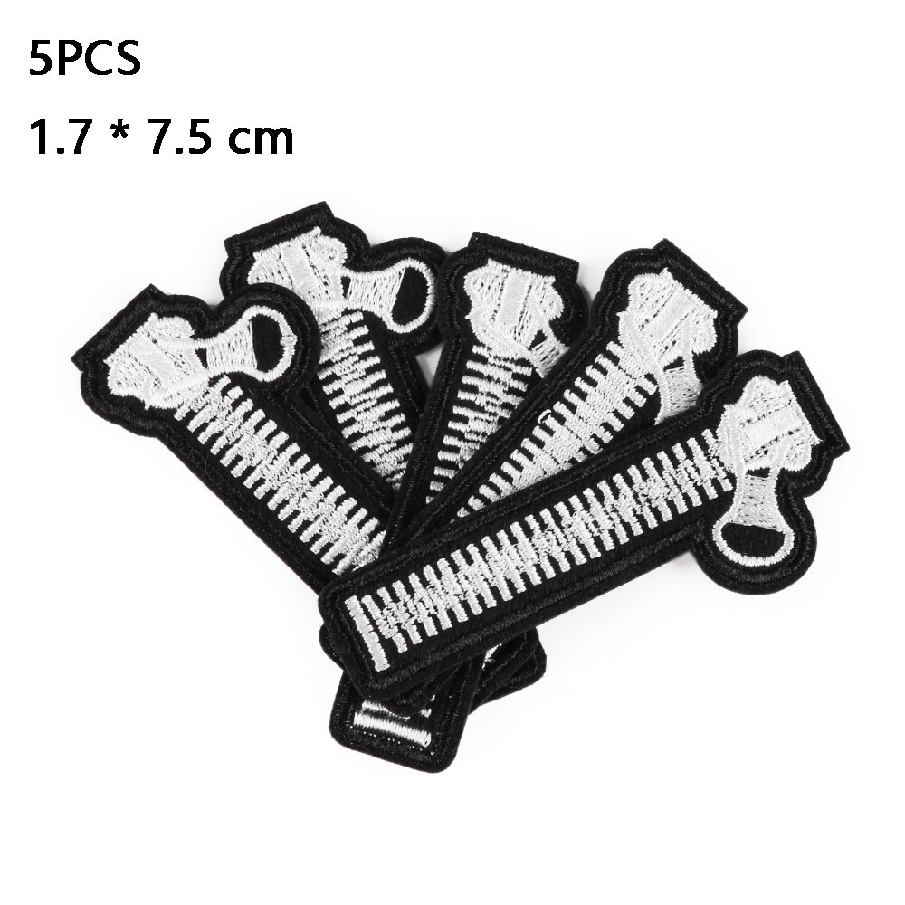 5 kpl kirjonta ompelu vetoketju paikat silitettävät vaatteet tarra kangas vaate applikoitu farkut reppu merkki tee itse laastarit: 1.7 x 7.5cm