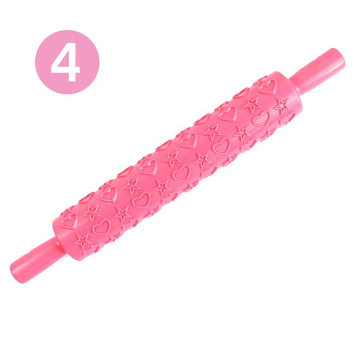Rouleau à pâtisserie en plastique avec motif, accessoires de cuisine, pâtisserie, pâtisserie: 4