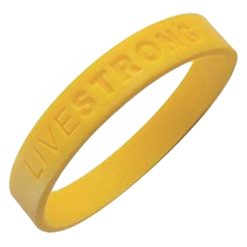 Yellow Color Live Strong Hologram Silicone Bracelet Men Women Power Rubber Wristband Outdoor Sports Bangle Accessories