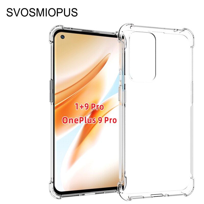 Airbag Case Voor Oneplus 9 / 9 Pro / 8T Tpu Siliconen Clear Gemonteerd Bumper Soft Case Voor Oneplus nord/N10 5G / N100 Back Cover