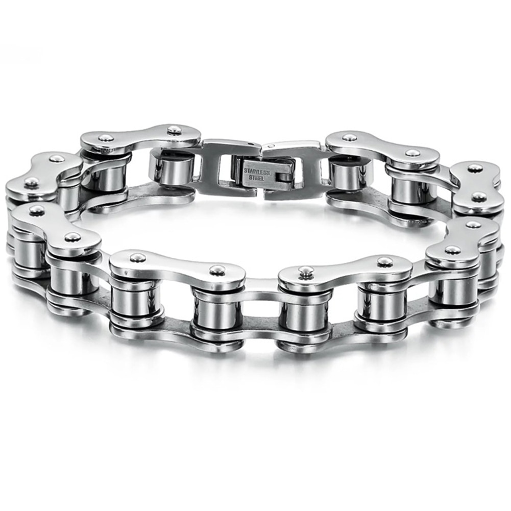 Men's Bracelet Biker Bicycle Motorcycle Chain Bracelet Bangle Punk Titanium Steel Bracelet Men Bangle