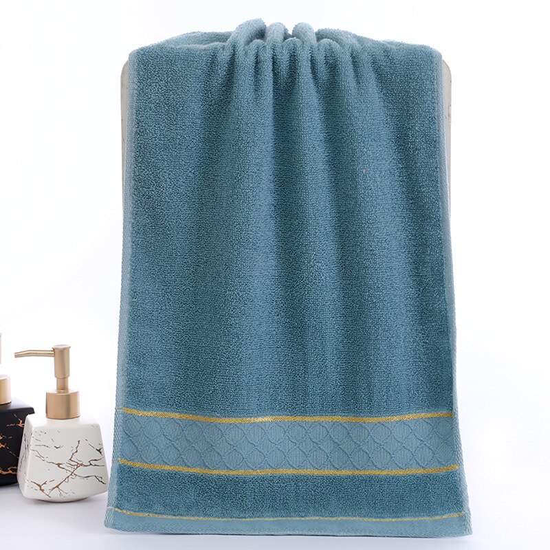 3pcs set 100% Cotton Super Soft Face Towel Hotel Skin-friendly Towels Pure Cotton Good Absorbent Towels for Bathroom: Dark Green