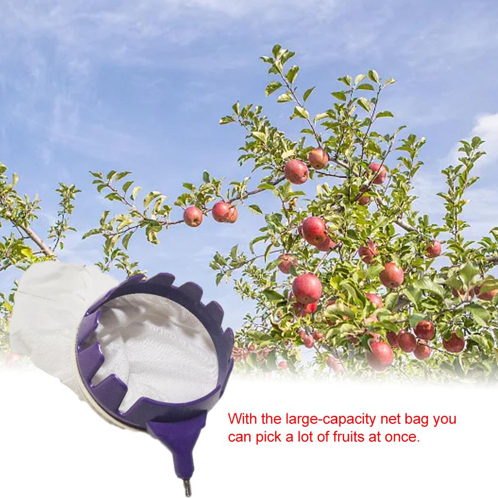 High-altitude Picker Fruit Picker Head Basket Bag Portable Fruits Catcher Harvester Convenient Fruit Picking Tool Without Pole