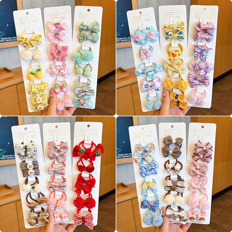 Meninas laço de cabelo de náilon colorido elástico faixas de cabelo crianças miúdo rabo de cavalo titular bandas de borracha scrunchies bandana acessórios de cabelo