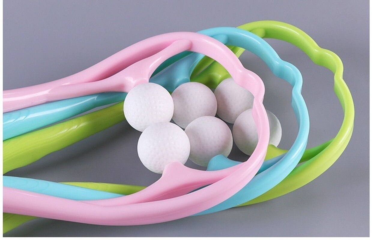 Pressure Point Therapy Neck Massager Shoulder Back Pain Relief Massager Dual Trigger Point Roller Self-massage Tool