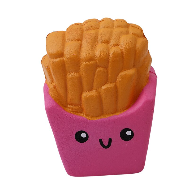 Squishy Slow Rising Antistress Toy Cat Hamburger Fries Squishies Stress Relief Toy Funny Toy: Red