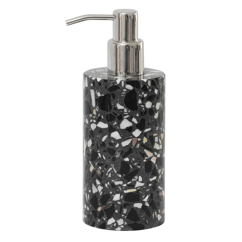 Terrazzo Bathroom Five-piece Accessories Set Wash Toothbrush Cup Toilet Brush Holder Lotion Bottle Storage Box Toothbrush Case