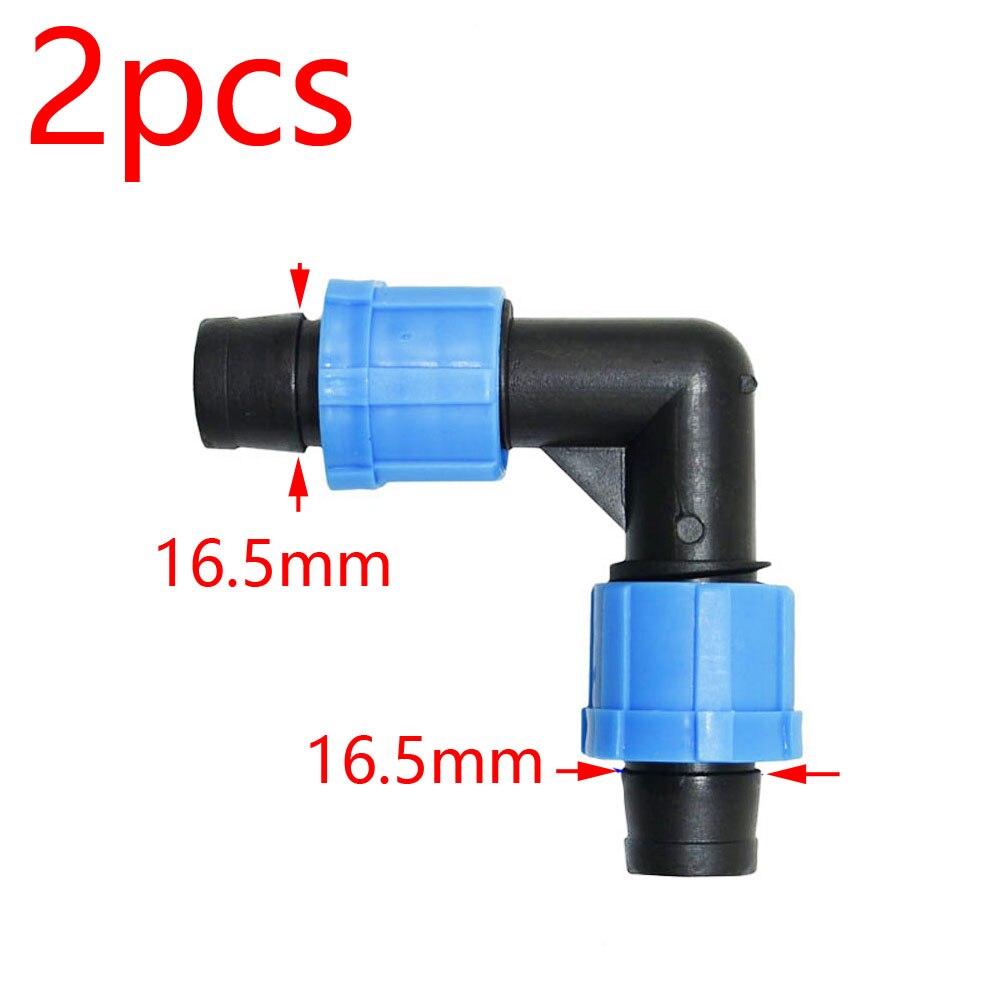 2pcs16mm Irrigation Drip Tape Connectors Farm Water Saving Irrigation System Hose Joint Garden Tap Water Coupler