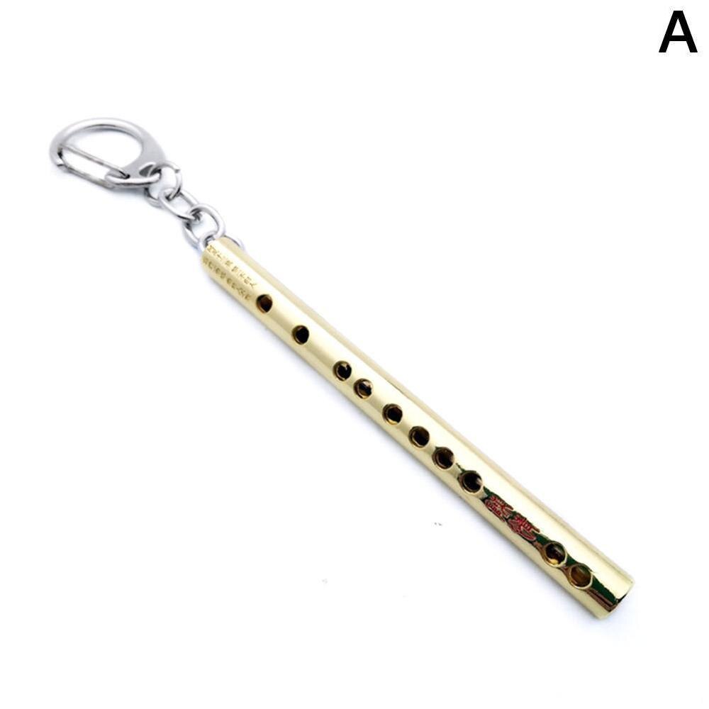 1Pc Mini Pocket Muziekinstrument Sleutelhanger Cosplay Accessoires Prop Sleutelhanger Hanger Fluit Sleutelhanger A0P0: A