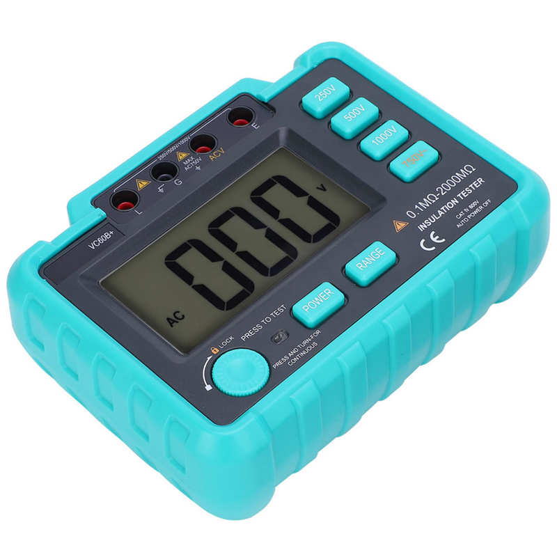 Resistance Tester VC60B 250/500/1000V Digital Insulation Resistance Tester Multifunctional Tramegger