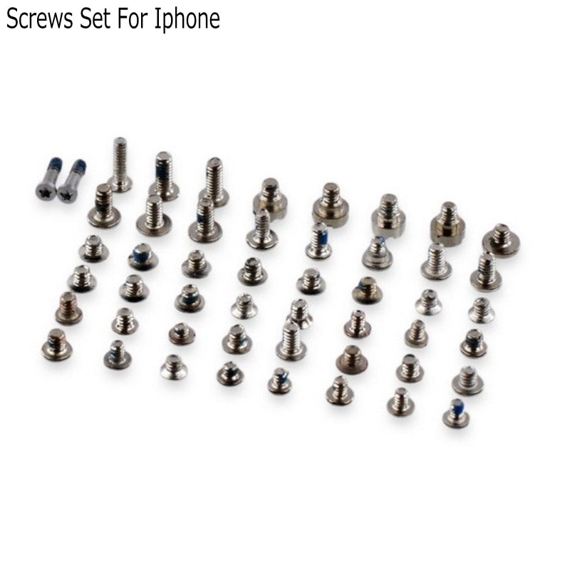 Juego completo de tornillos para iPhone 6, 6s plus, 5 5S, 5C, Kit completo de tornillos de reparación, piezas de repuesto, accesorios para teléfono