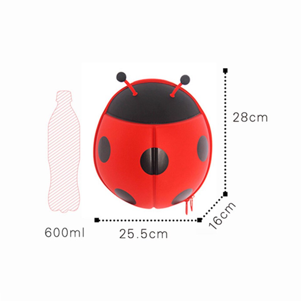 Int'g Leuke Ladybird Pluche Rugzak Meisjes Jongen Kinderen Tas Lieveheersbeestje Schooltas Kinderen Speelgoed Rugzak Voor Kind Waterdichte 28cm