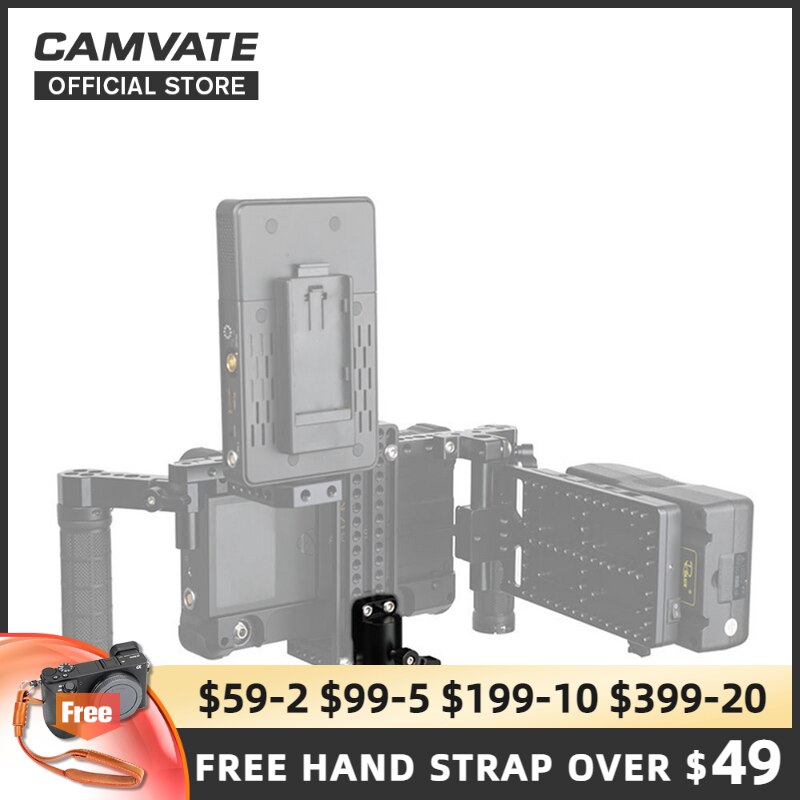 CAMVATE Universal Light Pole Adapter Connector With 2pcs 1/4"-20 Mounting Screws For Camera Monitor Cage Light Pole Connection