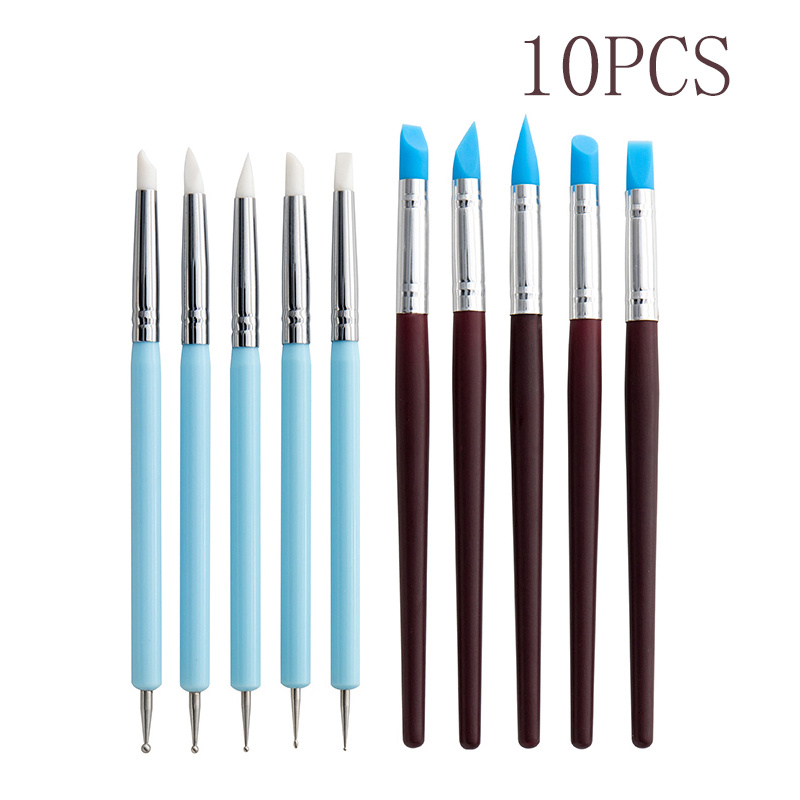 Clay Tools Kit Polymer Clay Tools Ceramics Clay Sculpting Air Dry Clay Tool Set for Pottery Craft Baking Carving Molding Shaping: Brown