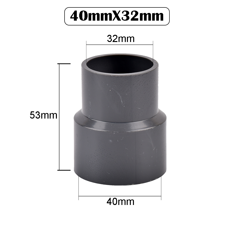 20/25/32/40/50mm Tuinirrigatie Slangkoppelingen PVC Rechte Reducer Fittings Water buis Aquarium Adapter: Grey