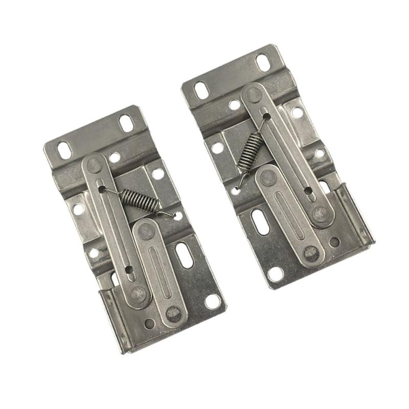 2Pcs Cabinet Bracket 45 Degree Spring Support Frame Dumper Cabinet Bottom Door Bracket Furniture Cabinet Door Connectors