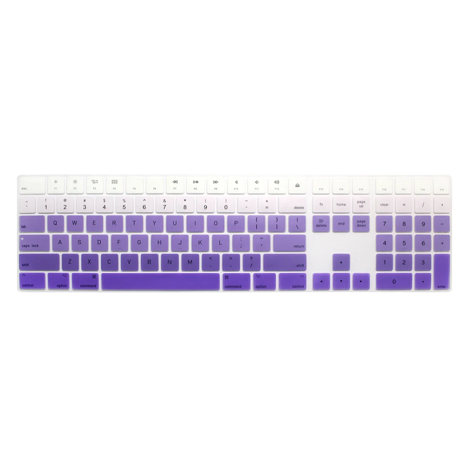 Voor Apple Magic Toetsenbord A1843 Met Numeriek Pad Us Engels Versie Keyboard Skin Cover Mult: Paars