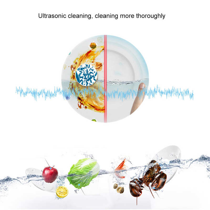 Minilimpiador ultrasónico multifuncional para lavavajillas, máquina de lavado de platos con USB, limpieza ultrasónica para el hogar