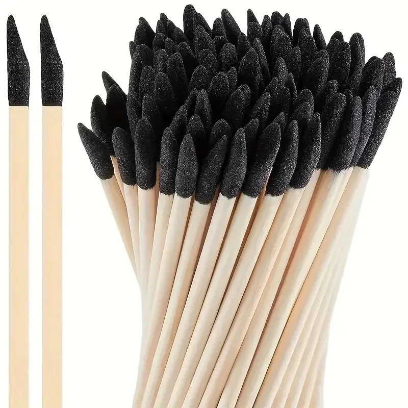 Palos de lijado de 10/20/100 Uds., palitos de fósforos, ramitas de lijado, palos de lijado de detalles finos para modelos de plástico, pulido de madera para Hobby: 6*6*16mm
